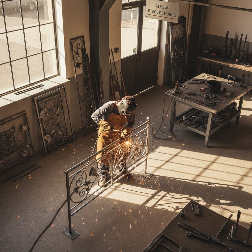 ESCALIER METAL ET BOIS